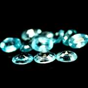 Radiant 7.65ct baby blue Zircon set