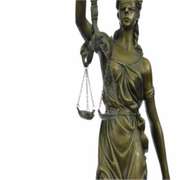 Lady Blind Justice Bronze Statue with Marble Base Sculpture