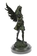 Angel of Love Holding bouquet of roses Bronze Sculpture