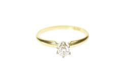 14K Yellow Gold 0.25 Ct Diamond Classic 1950's Engagement Ring