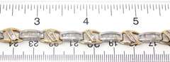 Wonderful 2 Tone Baguette Link Bracelet
