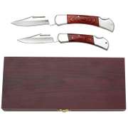Maxam 3pc Lockback Knife Set in Magnetic Gift Box
