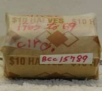 1965 to 69 roll 40% Silver Kennedy Halfs