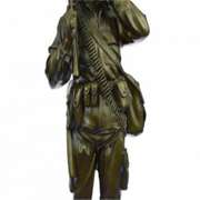 American Soldier Bronze Sculpture on Marble Base Figure