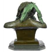 Indian Native American Chief Eagle Bust Bronze Statue