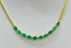 6.0 Carat Emerald Necklace in 18kt Solid Yellow Gold