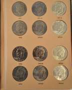 Lot of Eisenhower Dollar Coins in Dansco Album