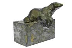Polar Bear Bookend Bookends Bronze Sculpture Figurine