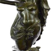 Woman with Grapes Bronze Statue