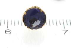 Stylish 14kt YG Synthetic Alexandrite Stud Earrings