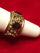 Ladies 14k vintage garnet ring/band