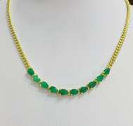 6.0 Carat Emerald Necklace in 18kt Solid Yellow Gold
