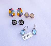 Contemporary Sterling Silver Earrings, 4 Pair Lot