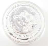 2012 Australia 30 Dollars 1kg .999 Silver Year Of Dragon - Hockey Puck