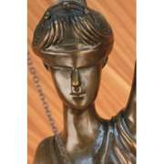 Greek Goddess Blind Justice Bonded Bronze Statue