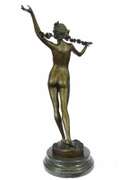 Nymph Calling into Forest Bronze Sculpture