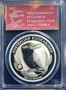 2012 Silver  Kookaburra PCGS MS 70 Dragon Privy  First Strike