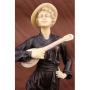 Beautiful Guitar Player Bronze Sculpture