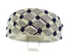 14KT White Gold Ring with Sapphires