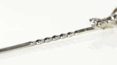 Sterling Silver Retro Ornate Citrine 3D Dragon Claw Magic Stick Pin