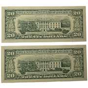 2 CR CU 1994 $20 FRN Star Notes in Consecutive order