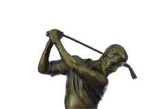 Male Golfer Golf Sport Bronze Sculpture