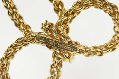 18K Yellow Gold Retro Chain Design Bow Ribbon Fashion Pin/Brooch