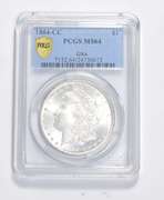 MS64 1884-CC Morgan Silver Dollar - GSA - Graded PCGS