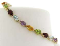 Favorite Multi Pear Gemstone Line Bracelet