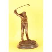 Happy Golfer Tee Off Bronze Sculpture