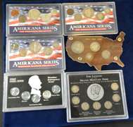 Estate Lot Of Coins in Display  Holders.