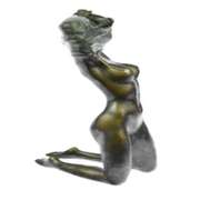 Nude Girl Beneath The Wind Bronze Sculpture