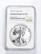 ENHANCED REV PF70 2019-S American Silver Eagle - Graded NGC