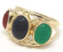 Fabulous Multi Stone Scarab Ring