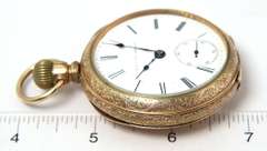 14KT Yellow Gold Elgin Pocket Watch, Running