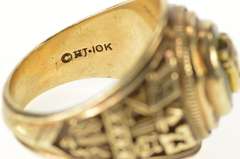 10K Yellow Gold 1973 Midpark High School Ornate Class Ring