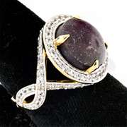 Stunning Star Ruby & White Sapphire Ring