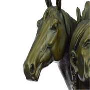 Western American Chief with his Horse Bronze Sculpture