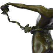 Nude Beauty Stretching Bronze Sculpture