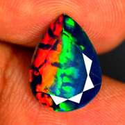 Captivating 2.41ct tiger pattern Black Opal