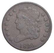 1826 Classic Head Half Cent