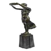 European Vienna Girl Bronze Sculpture
