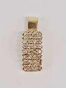 14kt Solid Gold Diamond Pendant