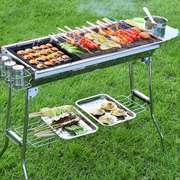 Folding BBQ Grill With Storage Bag Stainless Steel