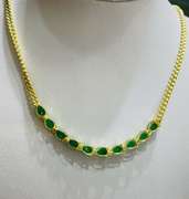6.0 Carat Emerald Necklace in 18kt Solid Yellow Gold