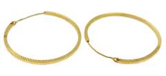 Handsome 22kt Large Hoop Earrings