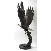 Multi Color Patina American Eagle Bronze Sculpture