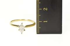 14K Yellow Gold 0.59 Ct Marquise Diamond Solitaire Engagement Ring