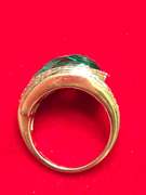 Ladies 14K Quartz and Diamond Bypass Ring