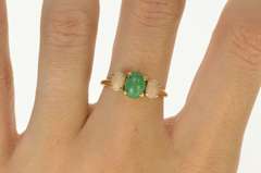 14K Yellow Gold Oval Turquoise Coral Retro Statement Ring